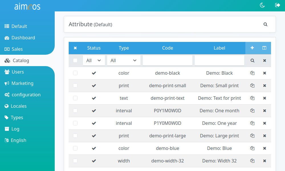 Create variant attributes