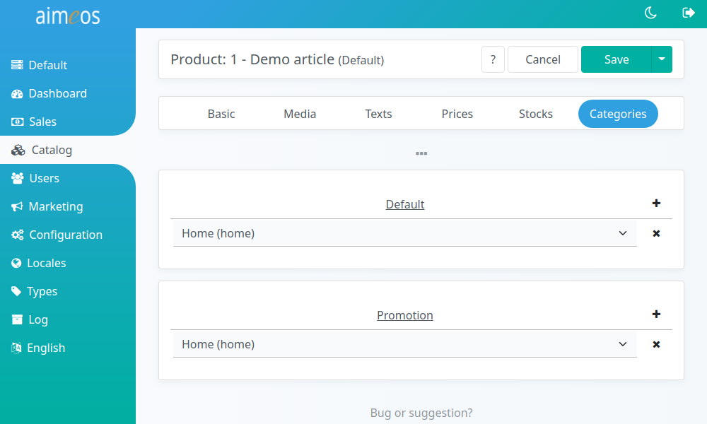 Product categories