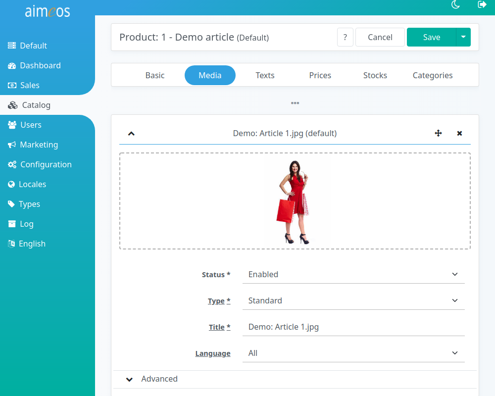 Associate pictures to a product