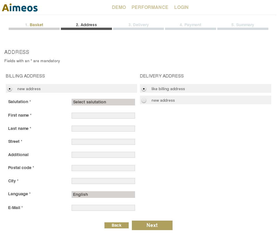 Aimeos-checkout-address