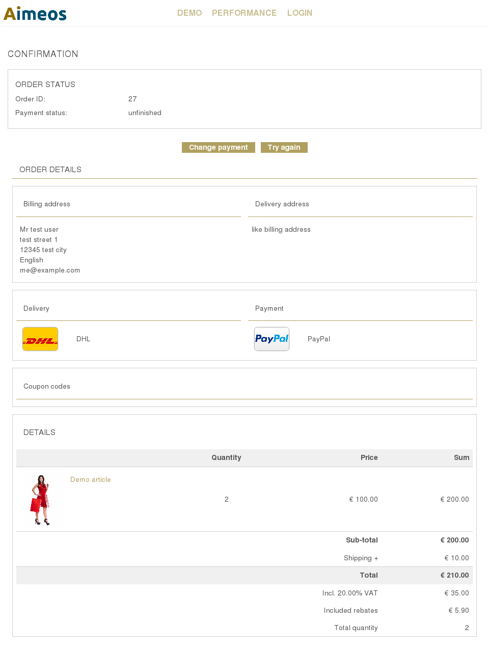 Aimeos-checkout-confirm
