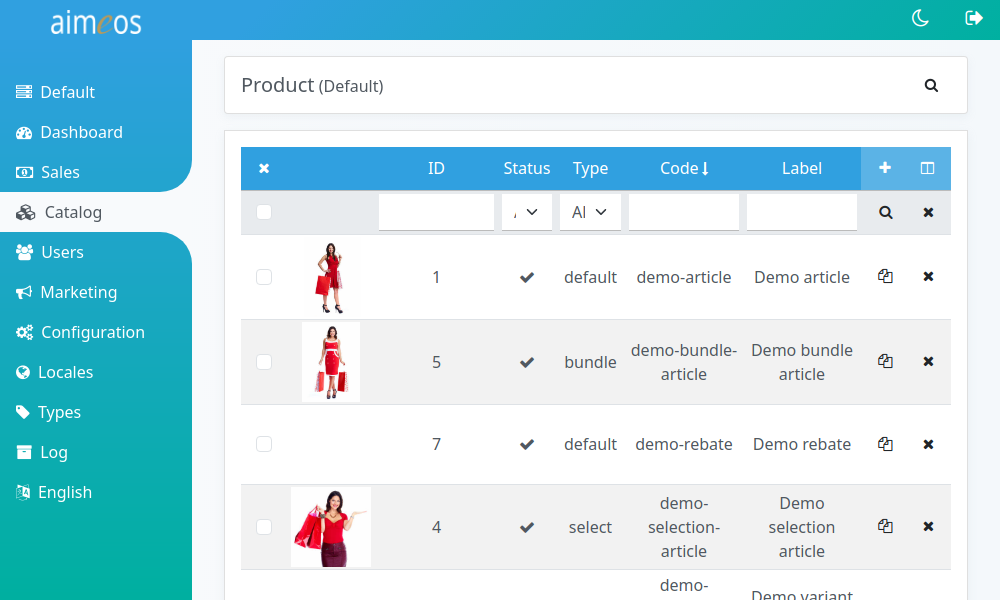 Product list