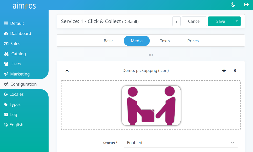 Associate images to a service