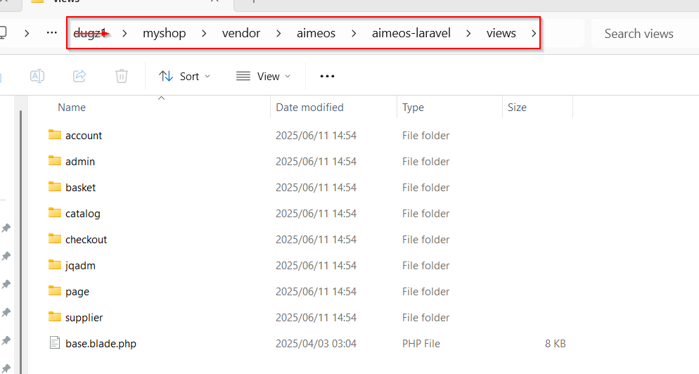 Screenshot of issue